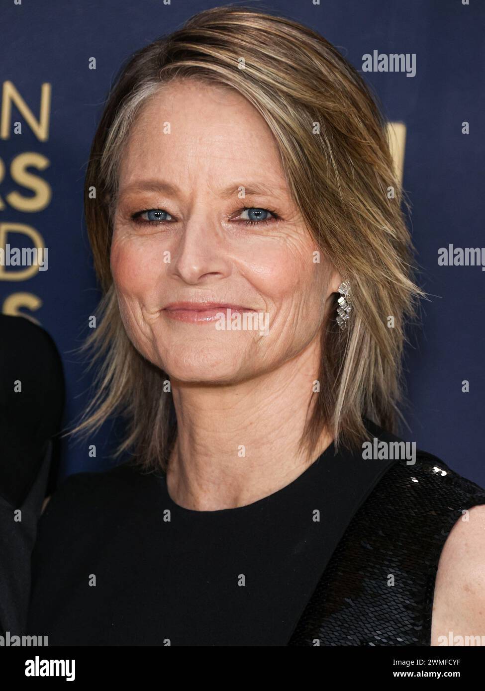 LOS ANGELES, CALIFORNIA, USA - FEBRUARY 24: Jodie Foster arrives at the 30th Annual Screen Actors Guild Awards held at the Shrine Auditorium and Expo Hall on February 24, 2024 in Los Angeles, California, United States. (Photo by Xavier Collin/Image Press Agency) Stock Photo