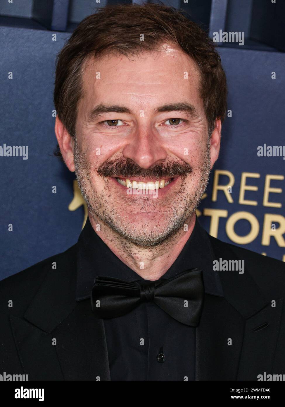 LOS ANGELES, CALIFORNIA, USA - FEBRUARY 24: Mark Duplass arrives at the 30th Annual Screen Actors Guild Awards held at the Shrine Auditorium and Expo Hall on February 24, 2024 in Los Angeles, California, United States. (Photo by Xavier Collin/Image Press Agency) Stock Photo