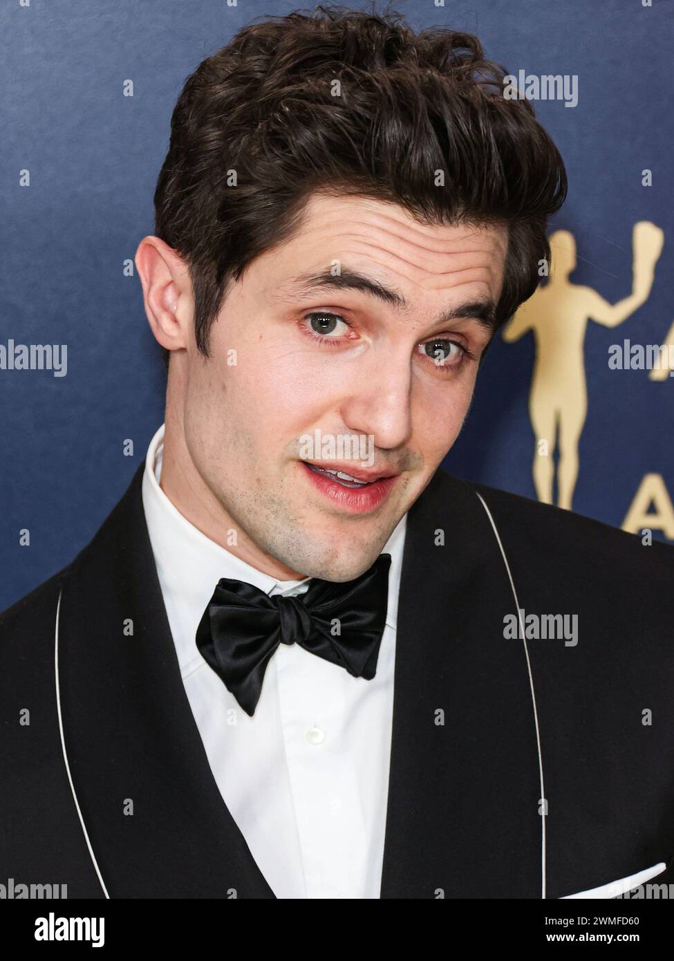 LOS ANGELES, CALIFORNIA, USA - FEBRUARY 24: Phil Dunster arrives at the 30th Annual Screen Actors Guild Awards held at the Shrine Auditorium and Expo Hall on February 24, 2024 in Los Angeles, California, United States. (Photo by Xavier Collin/Image Press Agency) Stock Photo