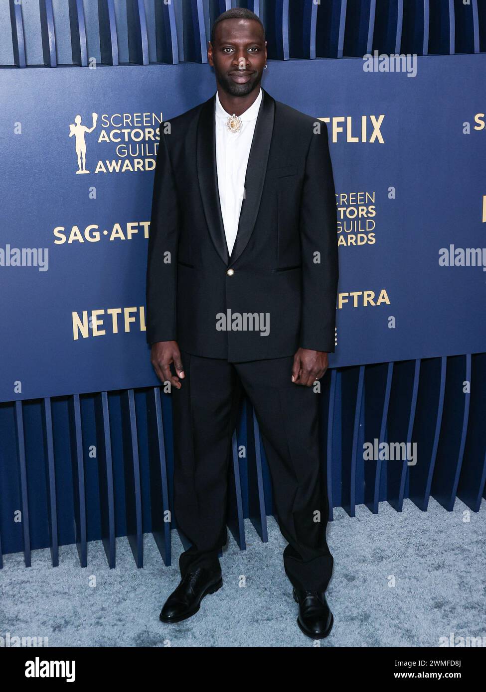 LOS ANGELES, CALIFORNIA, USA - FEBRUARY 24: Omar Sy arrives at the 30th Annual Screen Actors Guild Awards held at the Shrine Auditorium and Expo Hall on February 24, 2024 in Los Angeles, California, United States. (Photo by Xavier Collin/Image Press Agency) Stock Photo