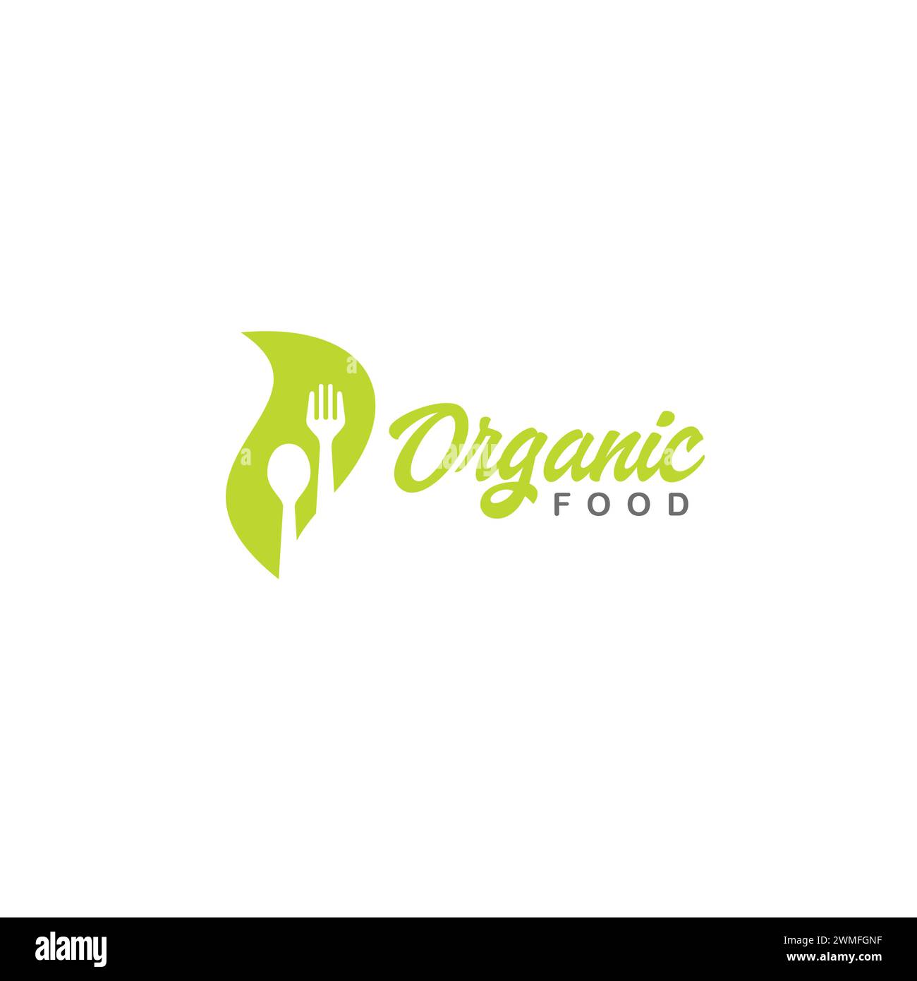 Organic Food Logo. Leaf Food Logo. restaurant icon. herbal logo Stock Vector