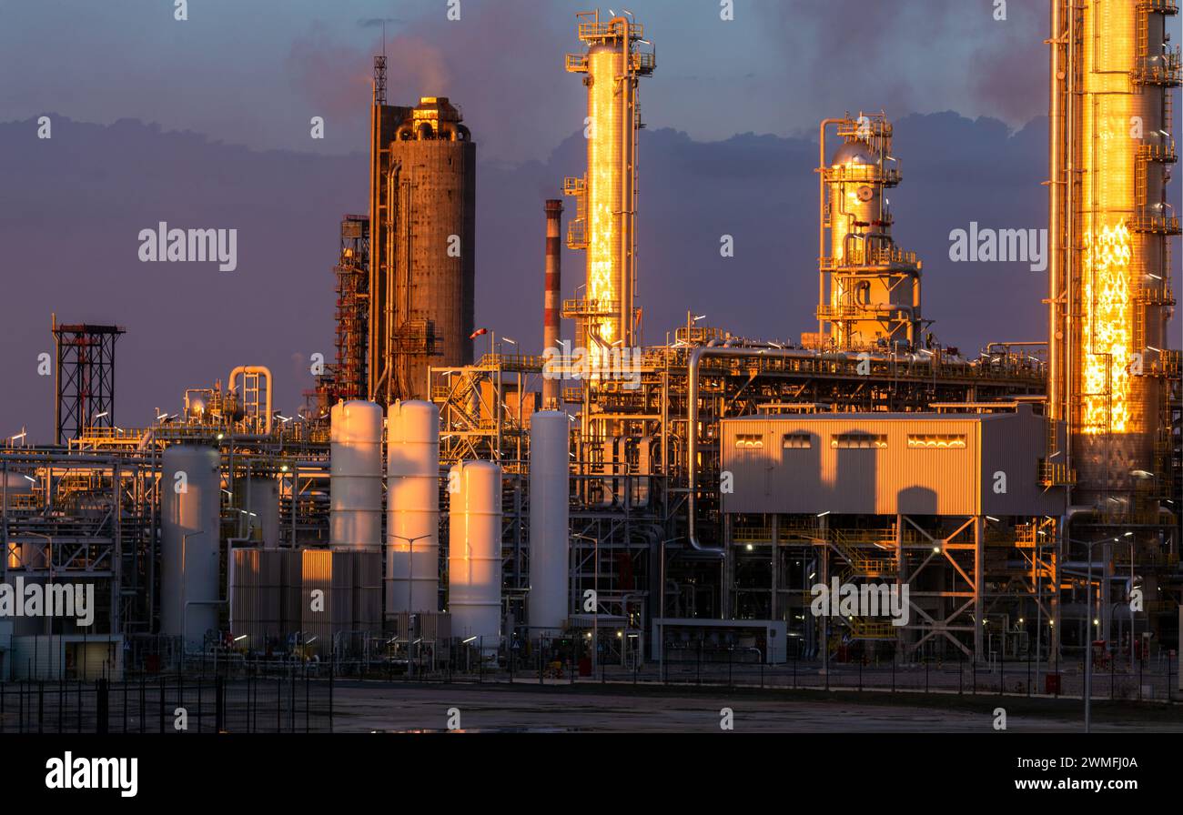 A modern, large polymer factory Stock Photo