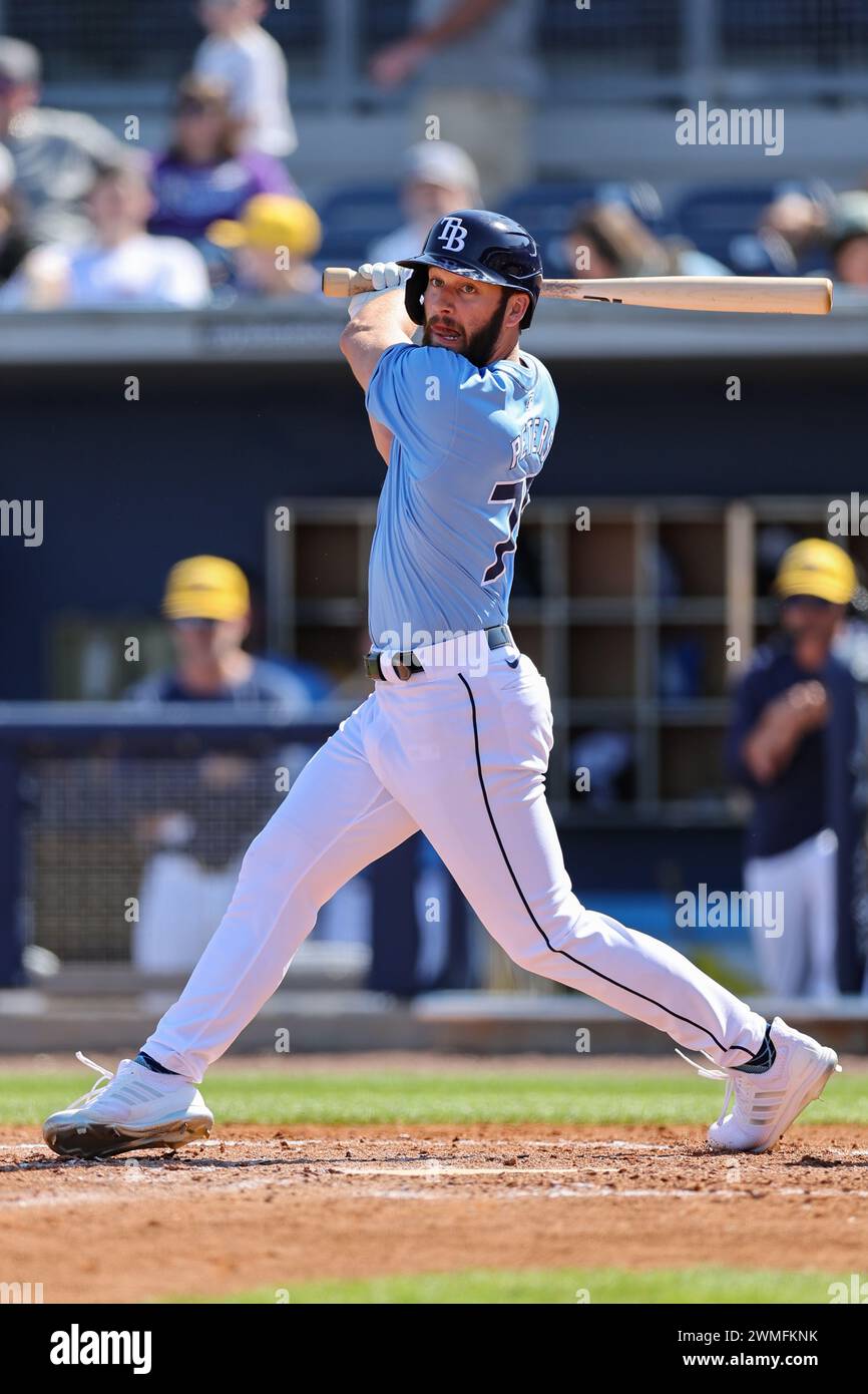 Port Charlotte, FL Tampa Bay Rays left fielder Tristan Peters (75