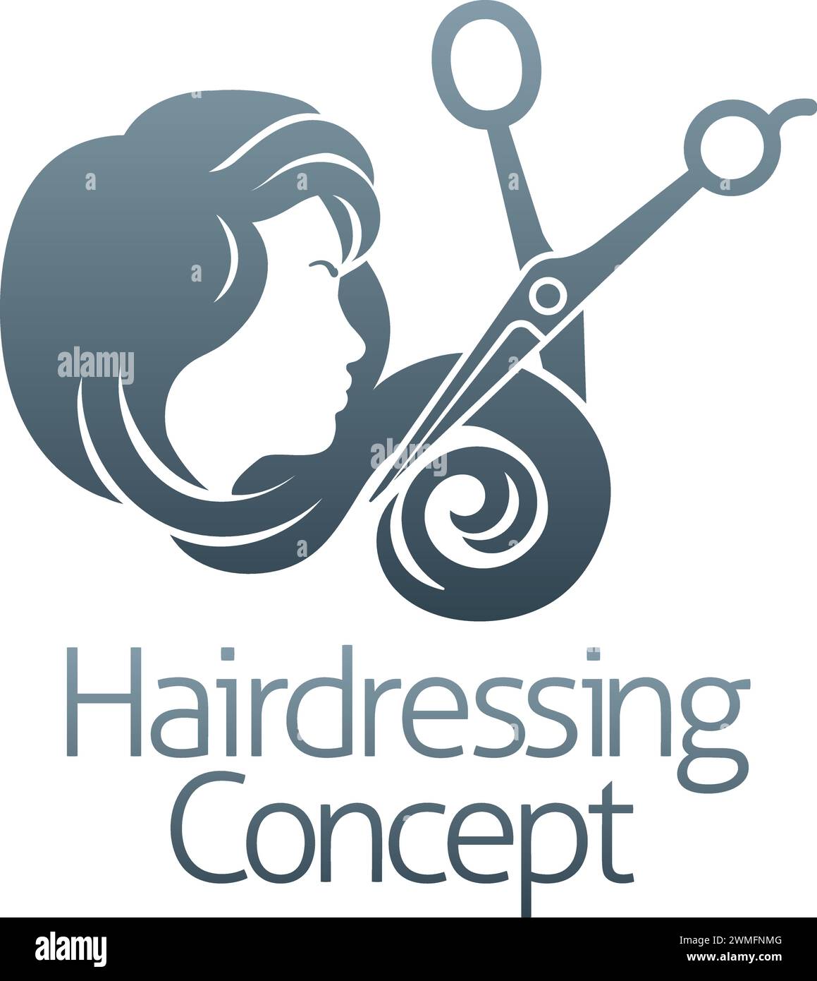 Woman Silhouette Hairdresser Hair Salon Icon Stock Vector Image & Art ...