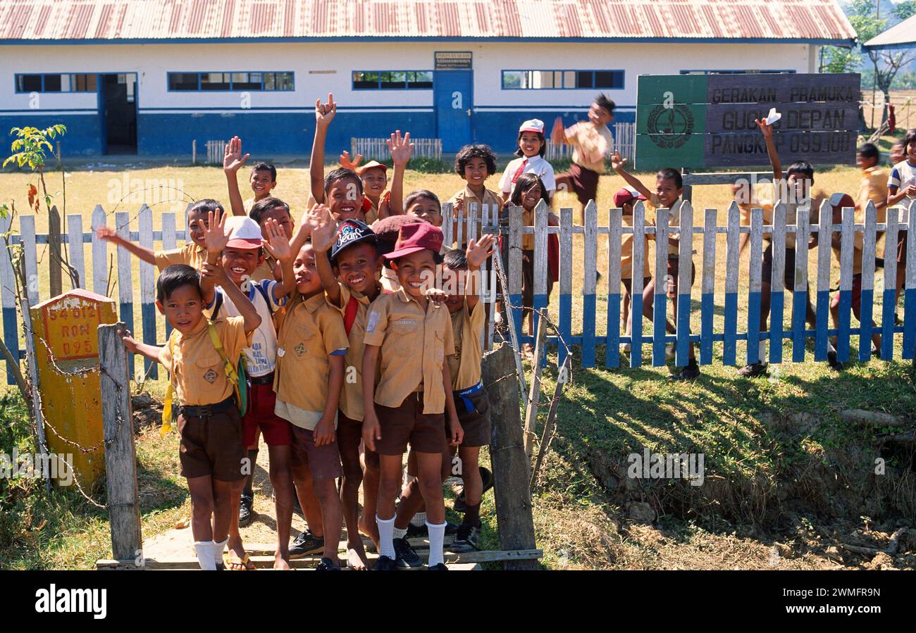 Rural school with childrens. Java, Indonesia Stock Photo - Alamy