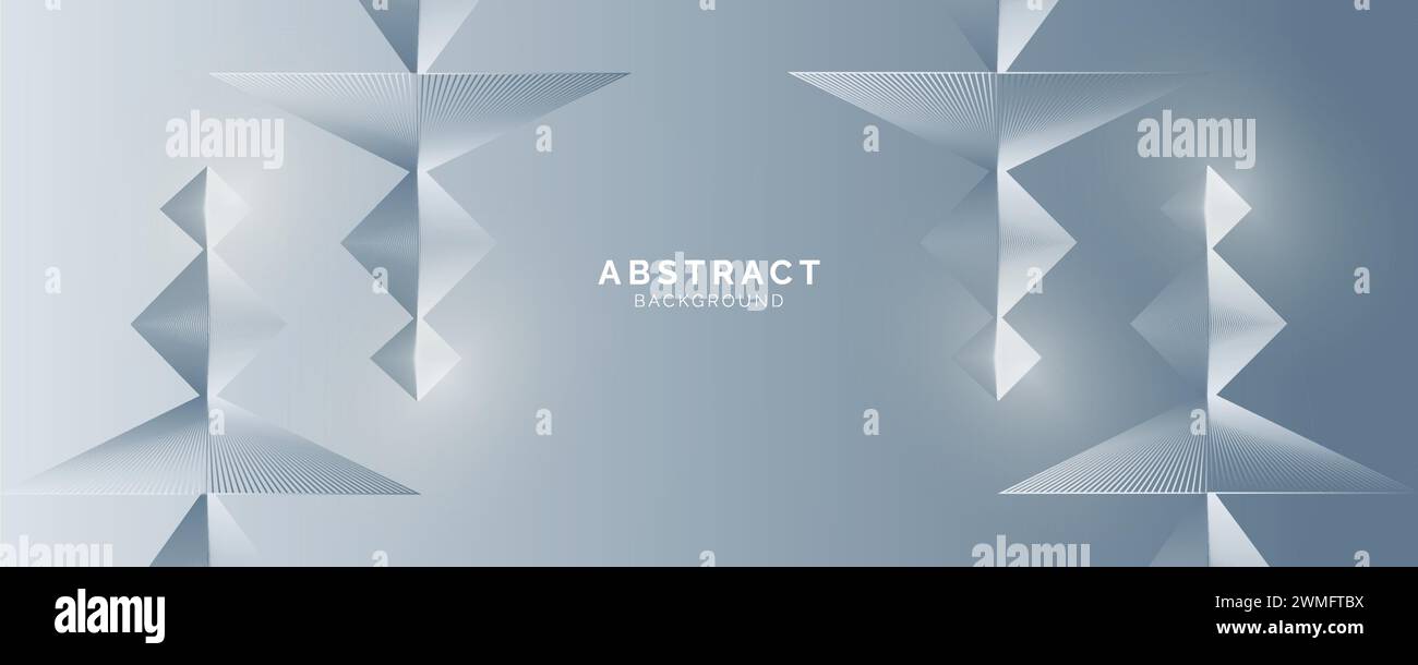 Abstract background with white gray gradient lines and white composition, modern template for website, banner art, poster design, vector Stock Vector