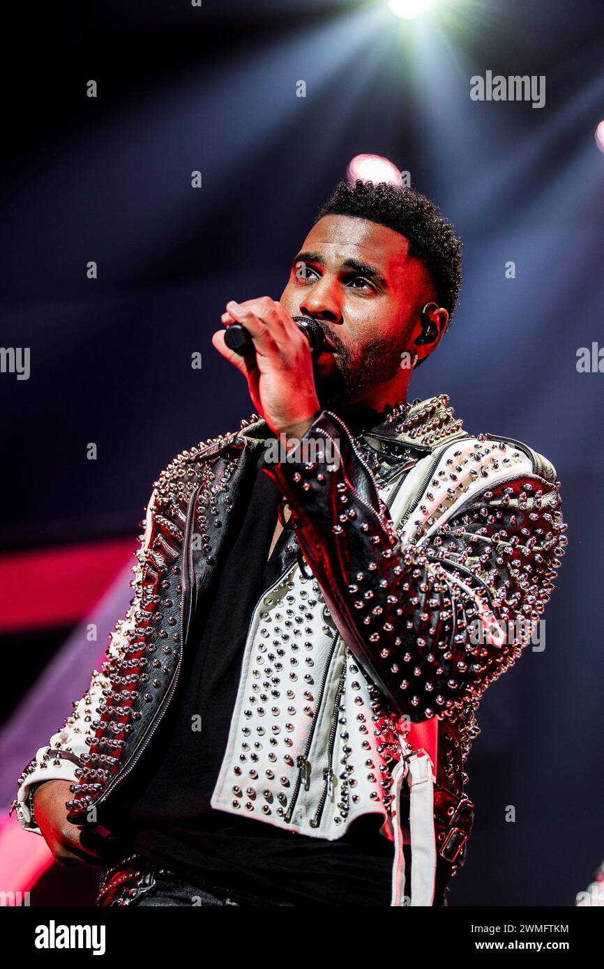 Copenhagen, Denmark. 25th Feb, 2024. The American singer, songwriter and dancer Jason Derulo performs a live concert at Royal Arena in Copenhagen. (Photo Credit: Gonzales Photo/Alamy Live News Stock Photo