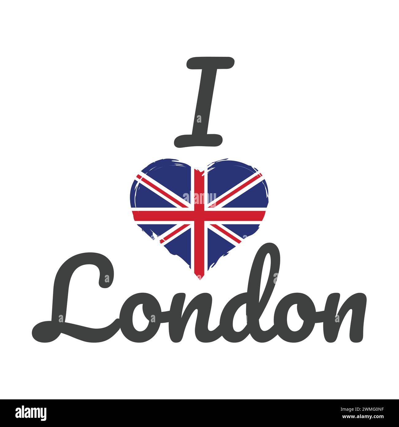 I love London with British flag slogan. Design for t shirt vector ...