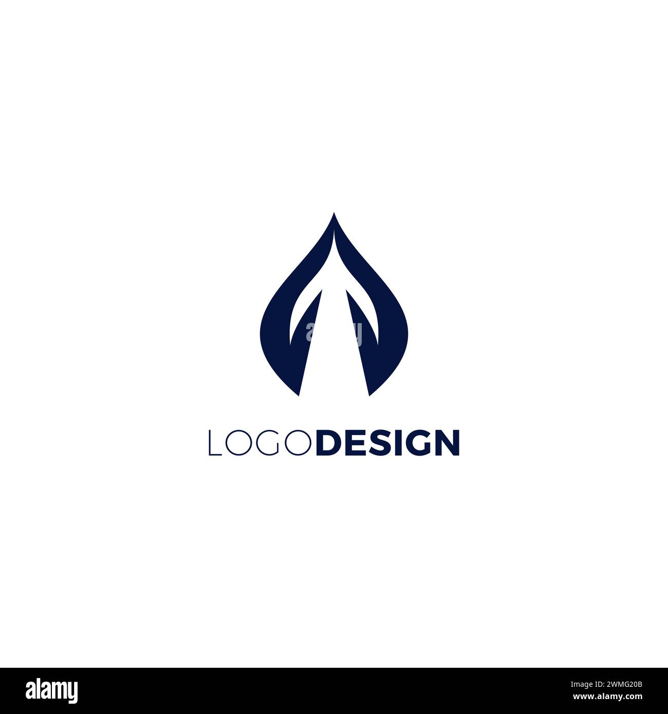 A simple design arrow logo. Letter A Logo Stock Vector