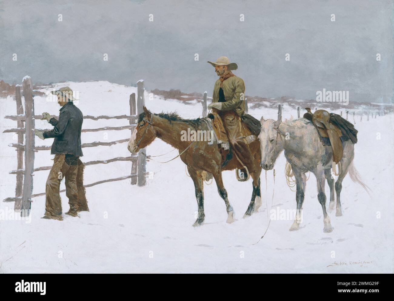 Frederic remington the cowboy hi-res stock photography and images