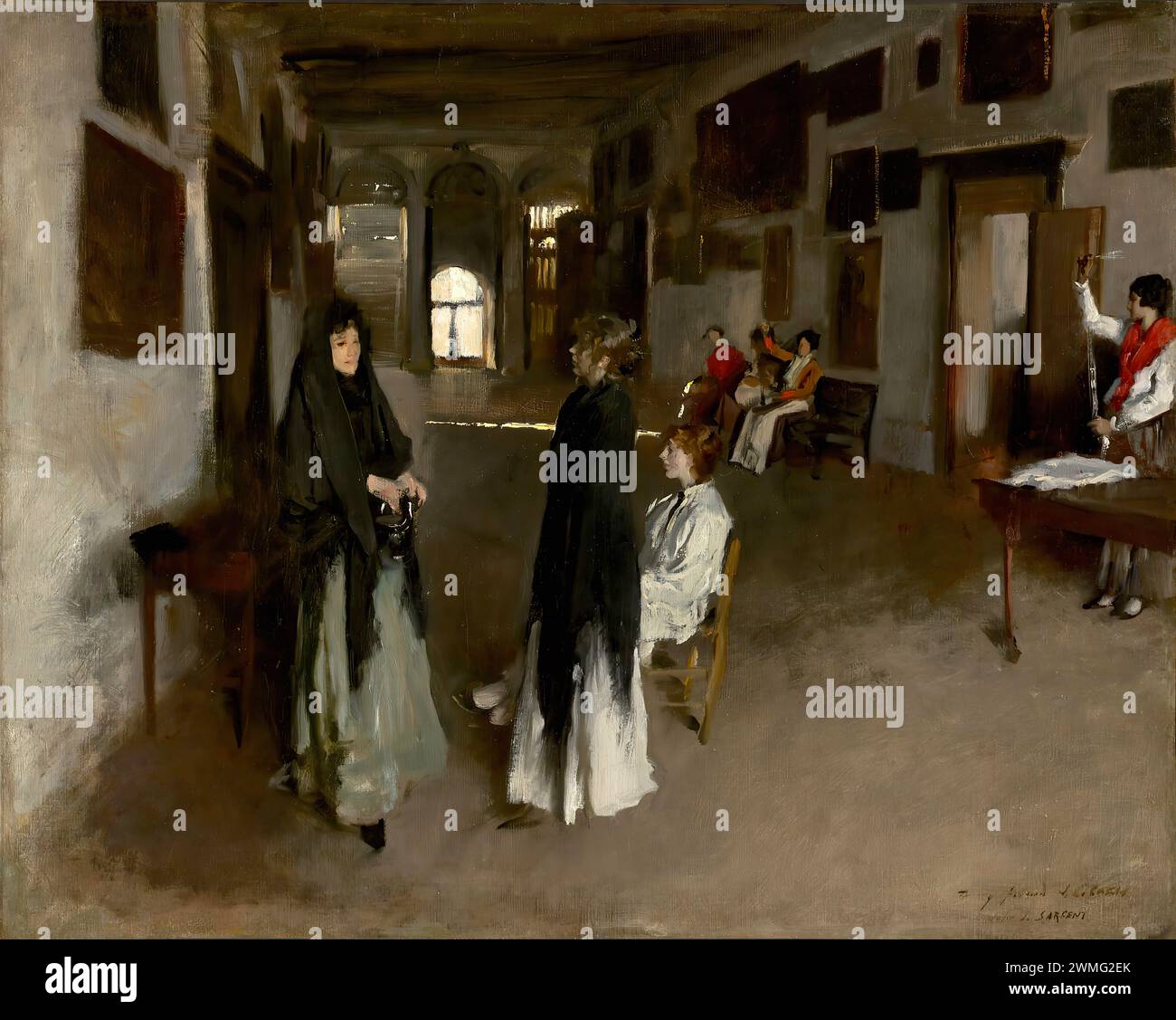 Sargent John Singer - A Venetian interior Stock Photo - Alamy