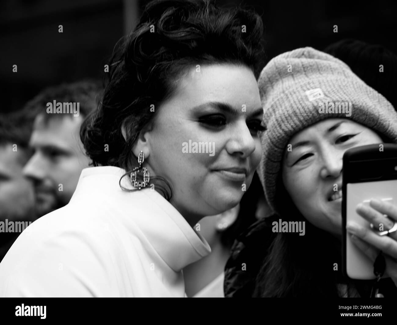 Berlin, Germany, 22th Feb, 2024. Opera singer Ambur Braid after press