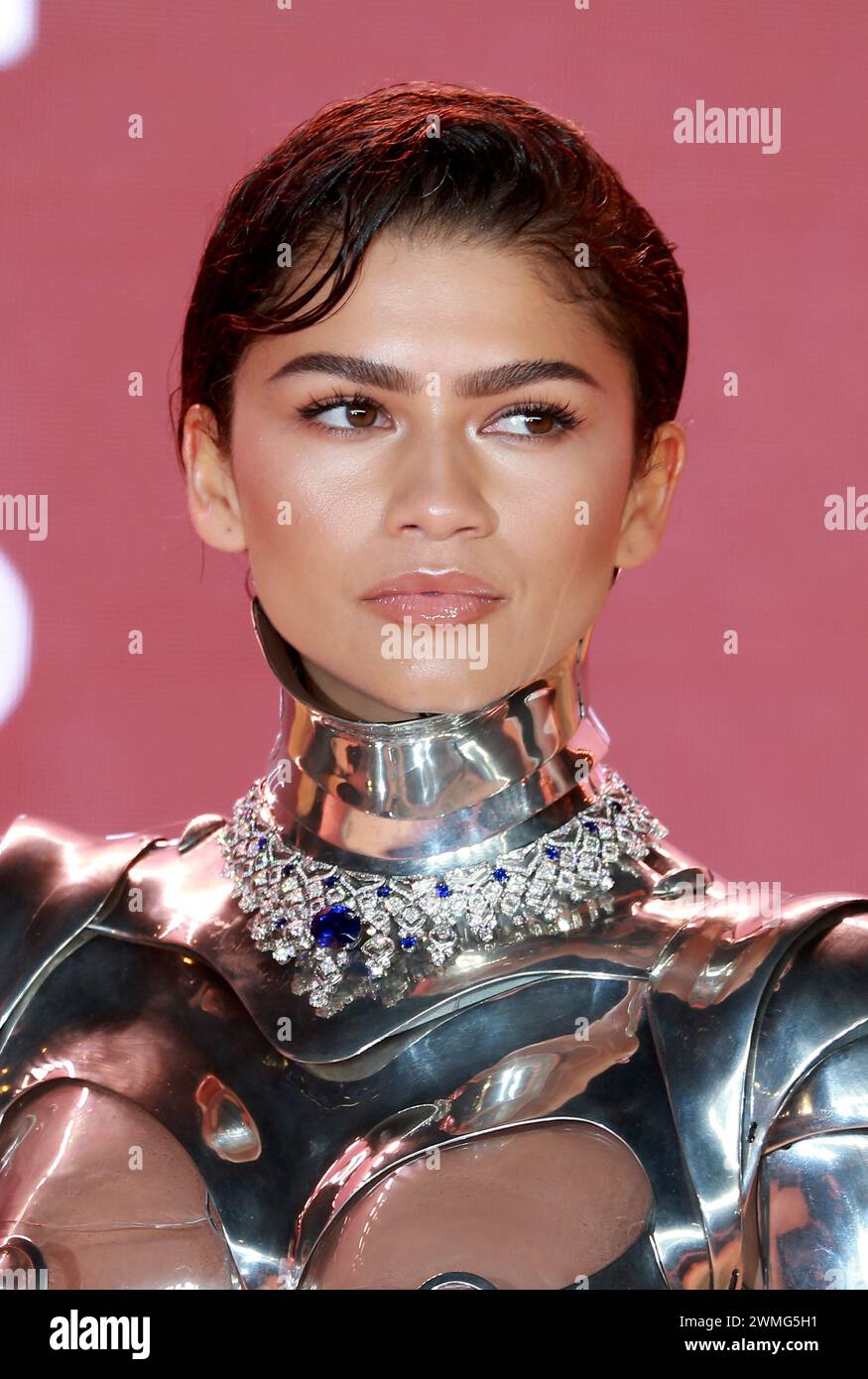 Zendaya attends the World Premiere of "Dune: Part Two" in Leicester