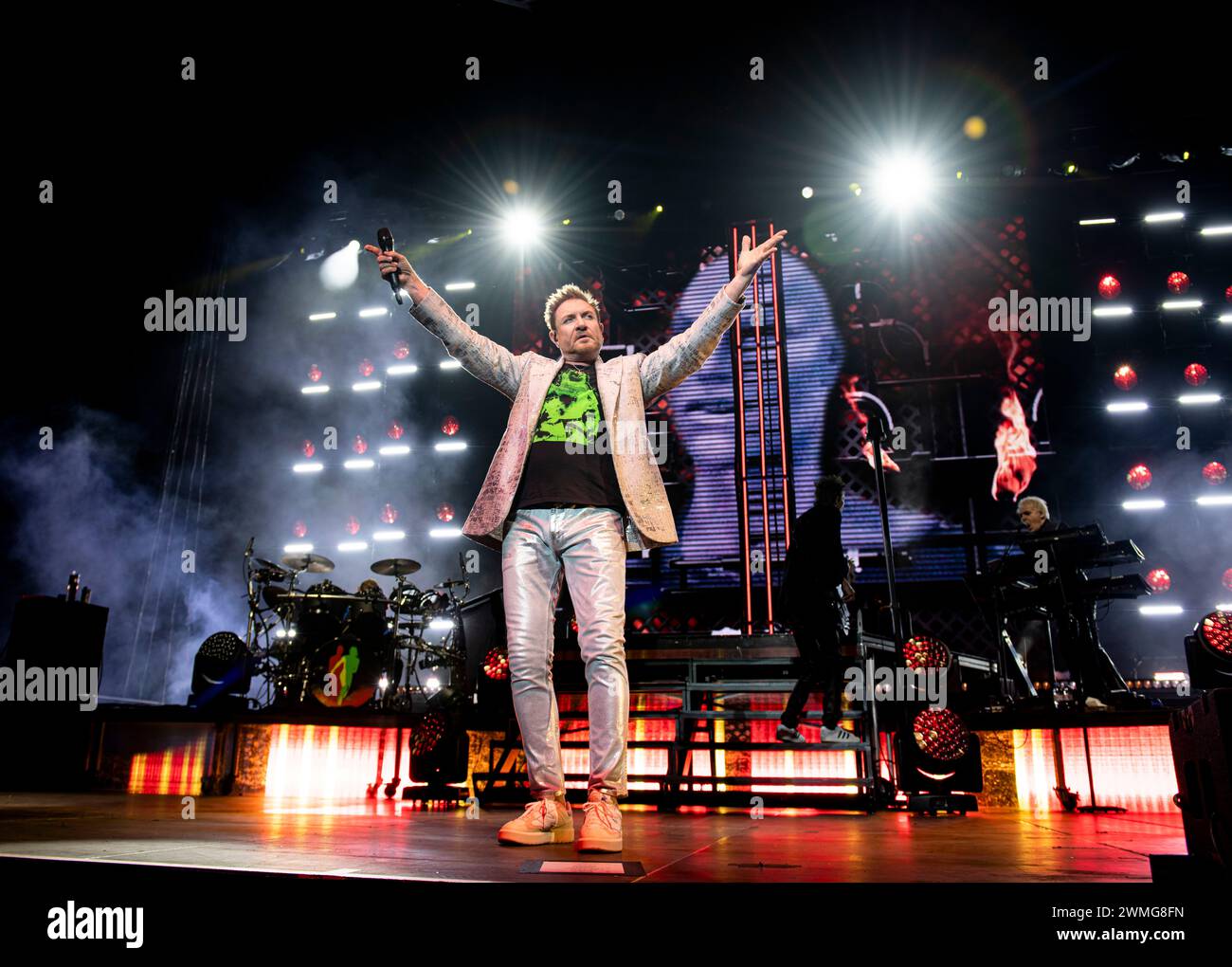 Duran Duran performing live at The O2 Arena, London on 02 May 2023 Simon Le Bon ,lead vocals Duran Duran are an English new wave band formed in in '78 Stock Photo
