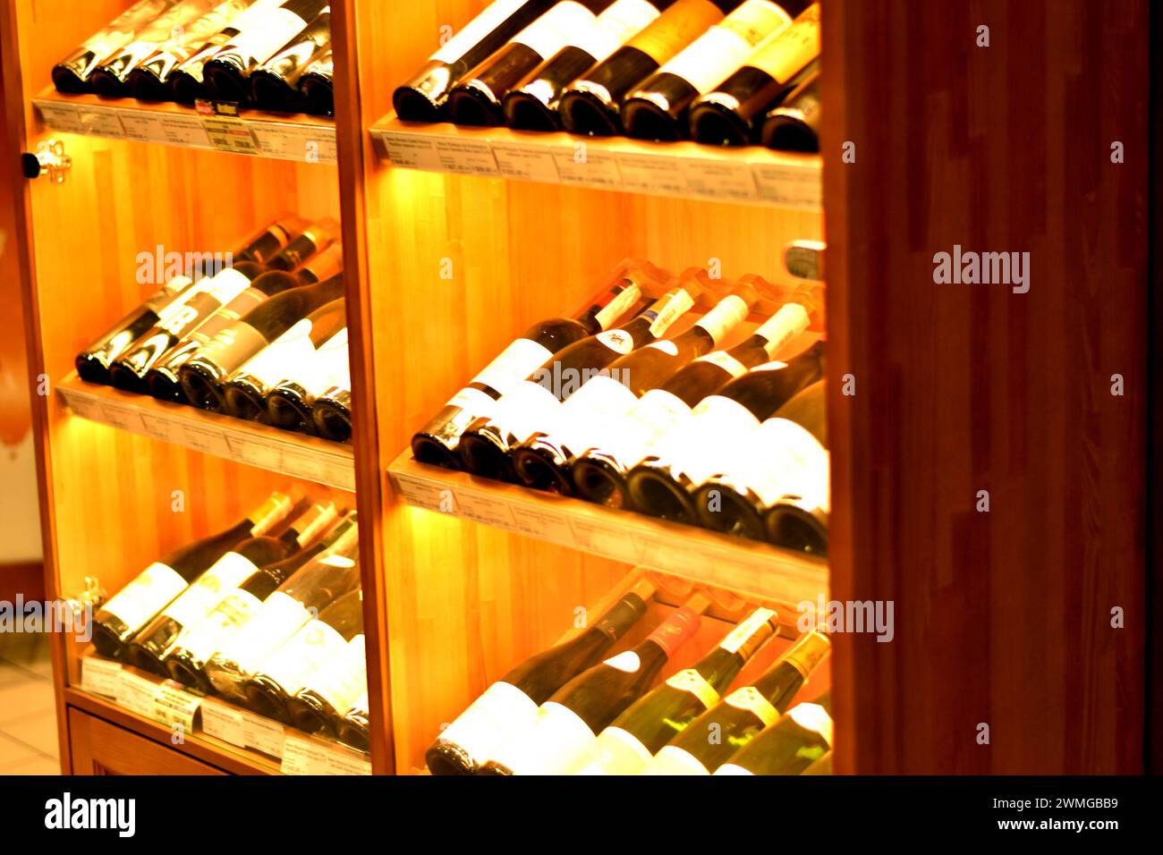 Kyiv. Kyiv region. Ukraine. 02. 21. 2024. A display window in a wine