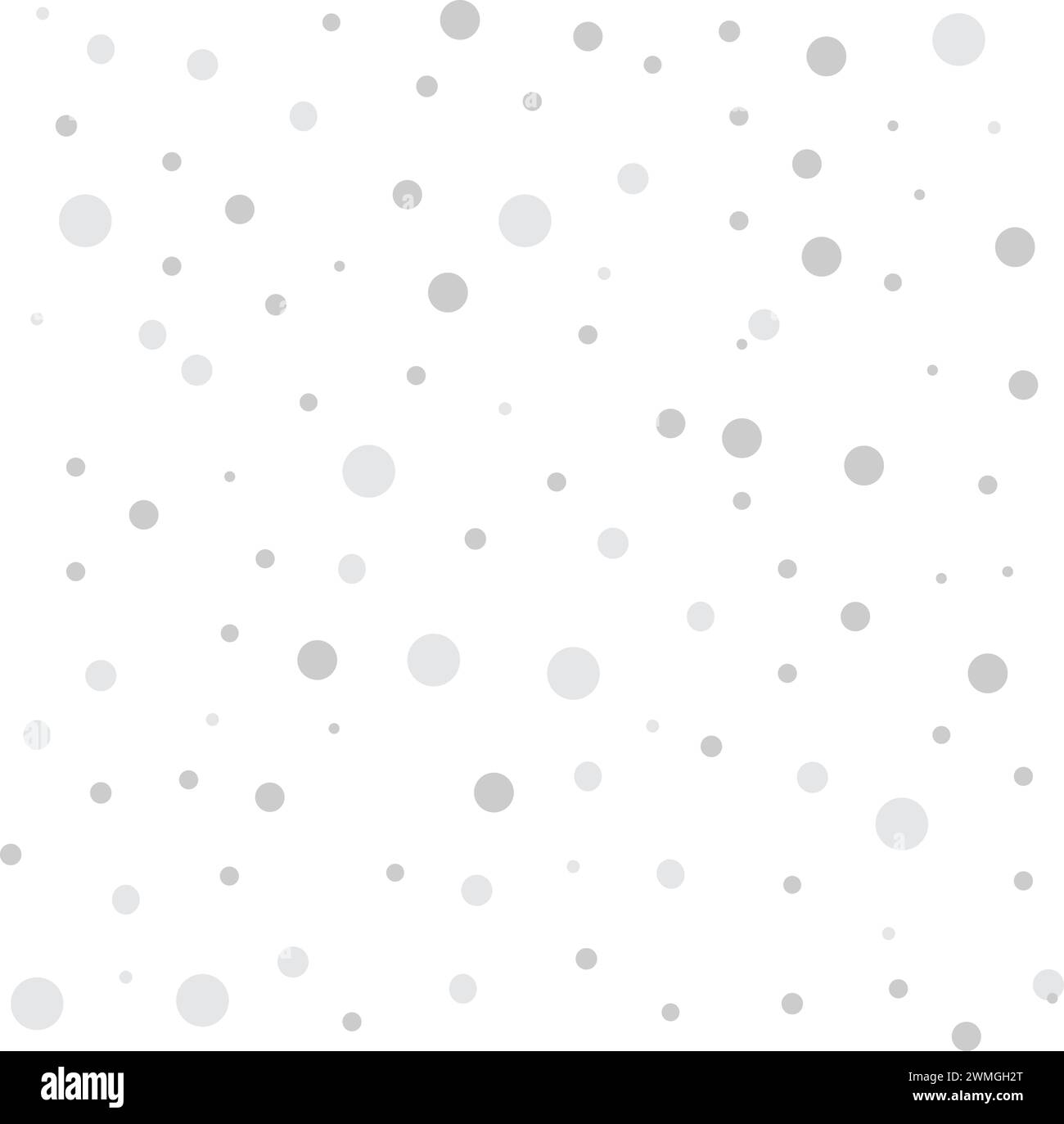 Gray  dots white background like snowflakes. Template for social networking, app, web, greeting card, invitation, baby shower, newborn and any design. Stock Photo