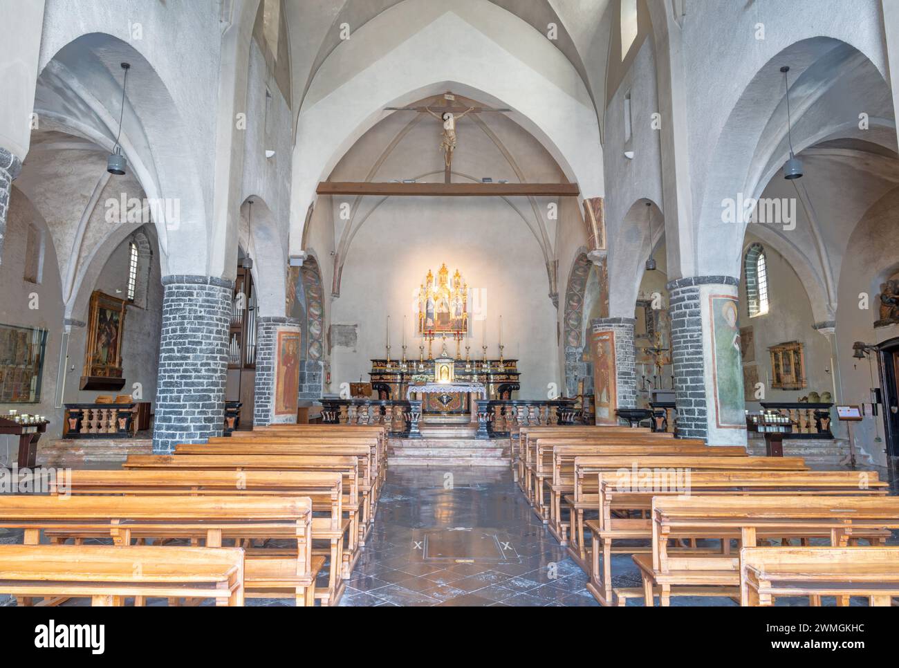 VARENNA, ITALY - JULY 20, 2022: The church Chiesa di San Giorgio. Stock Photo