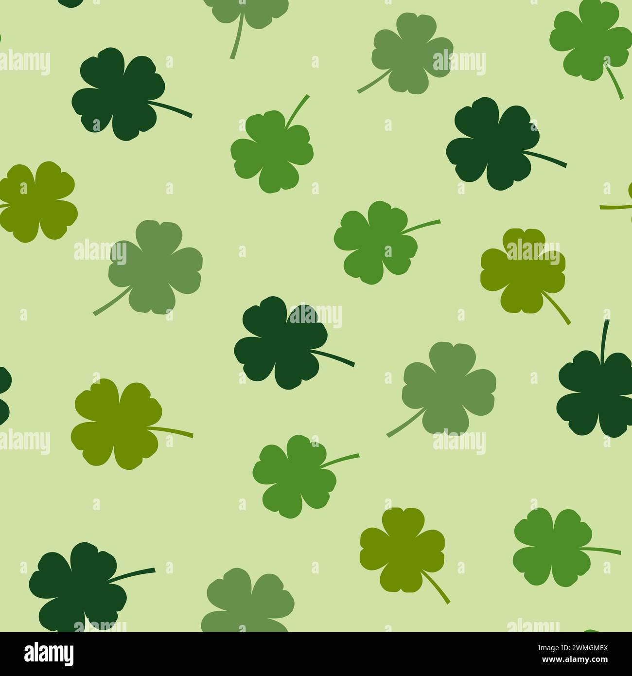 Vector green clover seamless background Stock Vector Image & Art - Alamy