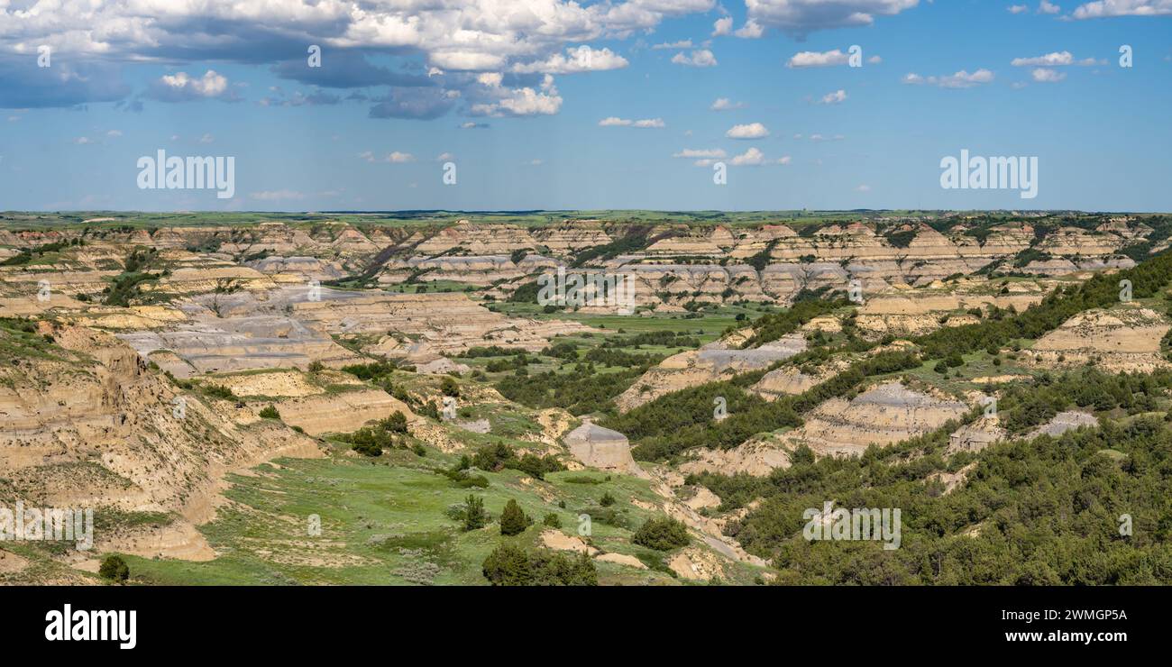 Bentonite,  Bentonitic Clay Overlook, North Unit, Theodore Roosevelt National Park, North Dakota Stock Photo