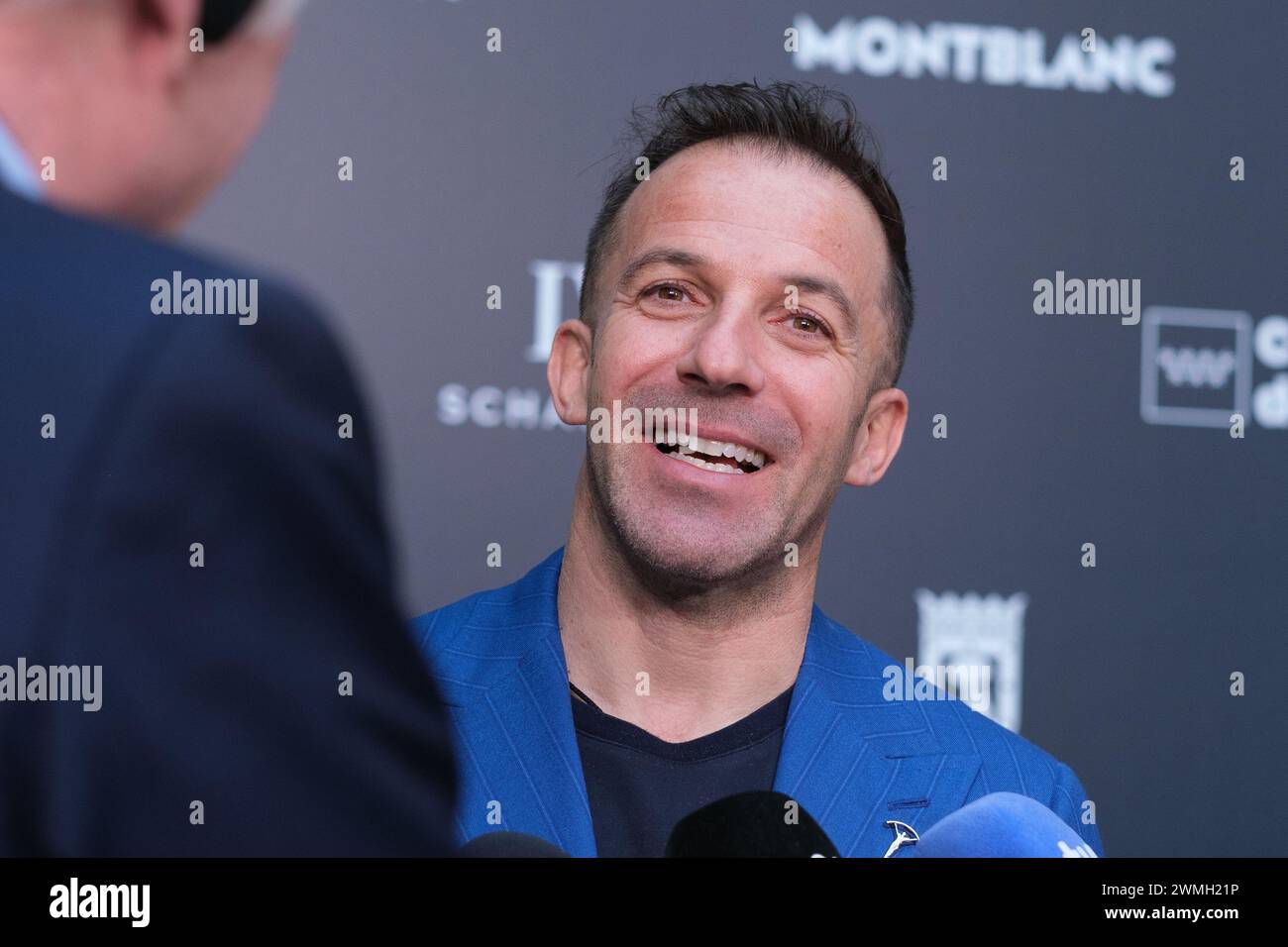 Alessandro del Piero poses with The Laureus World Sports Award trophy during the Laureus World Sports Awards 2024 nominations announcement at Real Ca Stock Photo