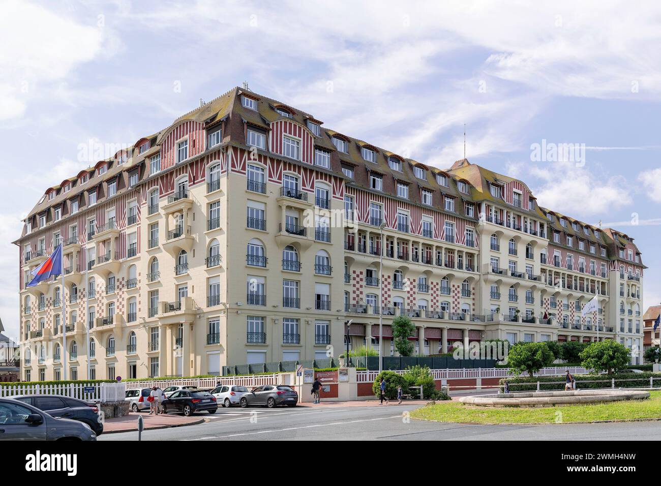 Deauville, France Focus on a luxury hotel real estate complex built in 1913 in the Anglo