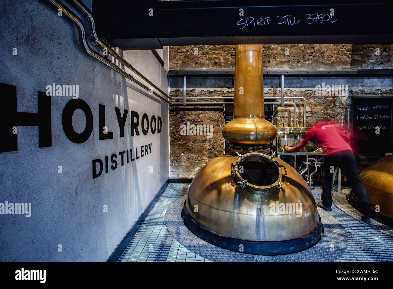 Holyrood Distillery modern whisky maker in the heart of Edinburgh. Stock Photo