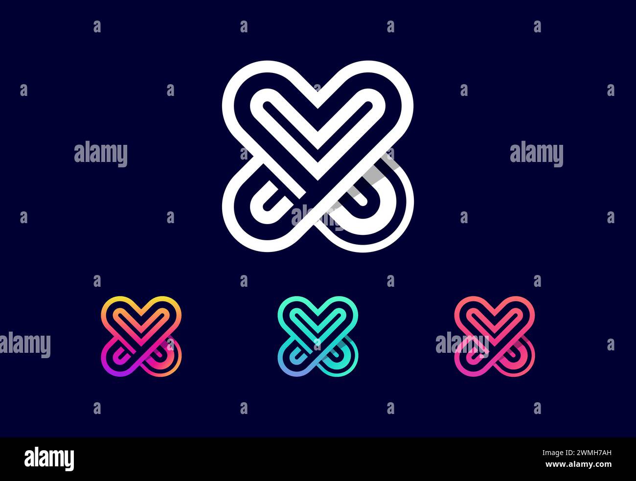 Modern creative letter X logo design vector illustration Stock Vector ...