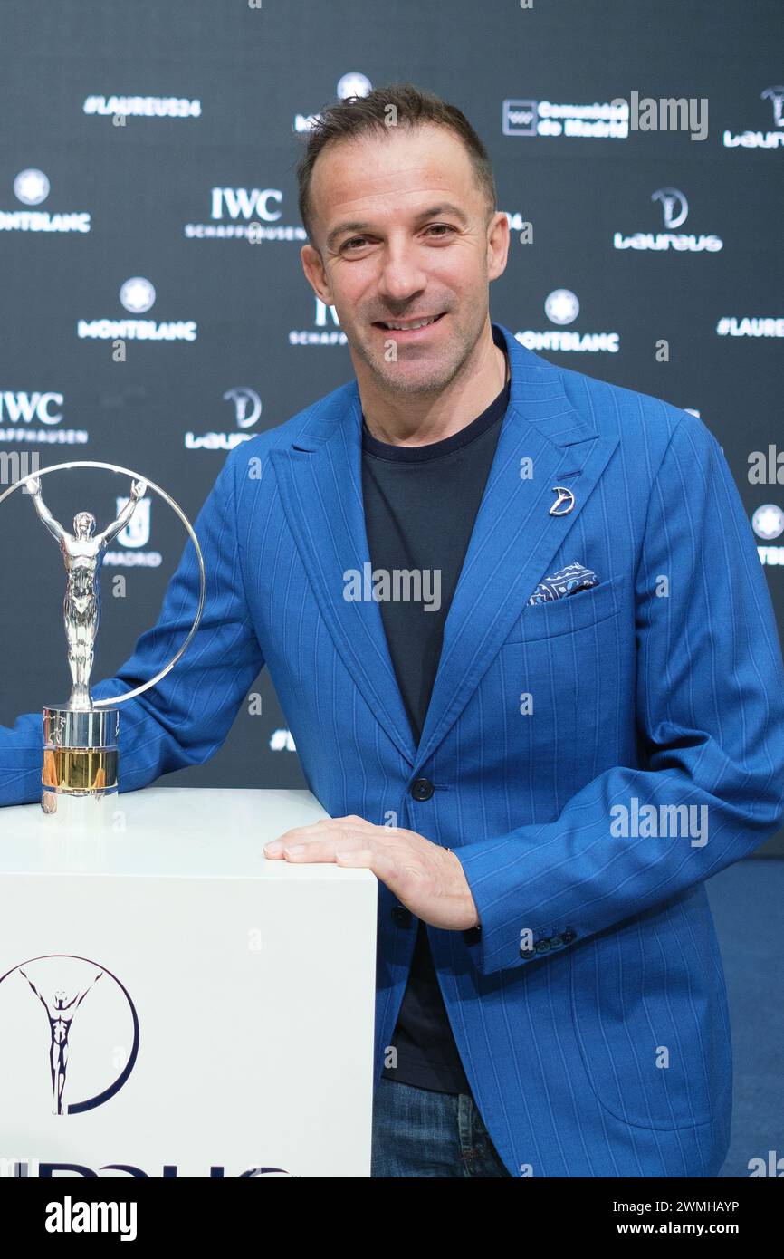 Laureus Academy Member Alessandro del Piero poses with The Laureus