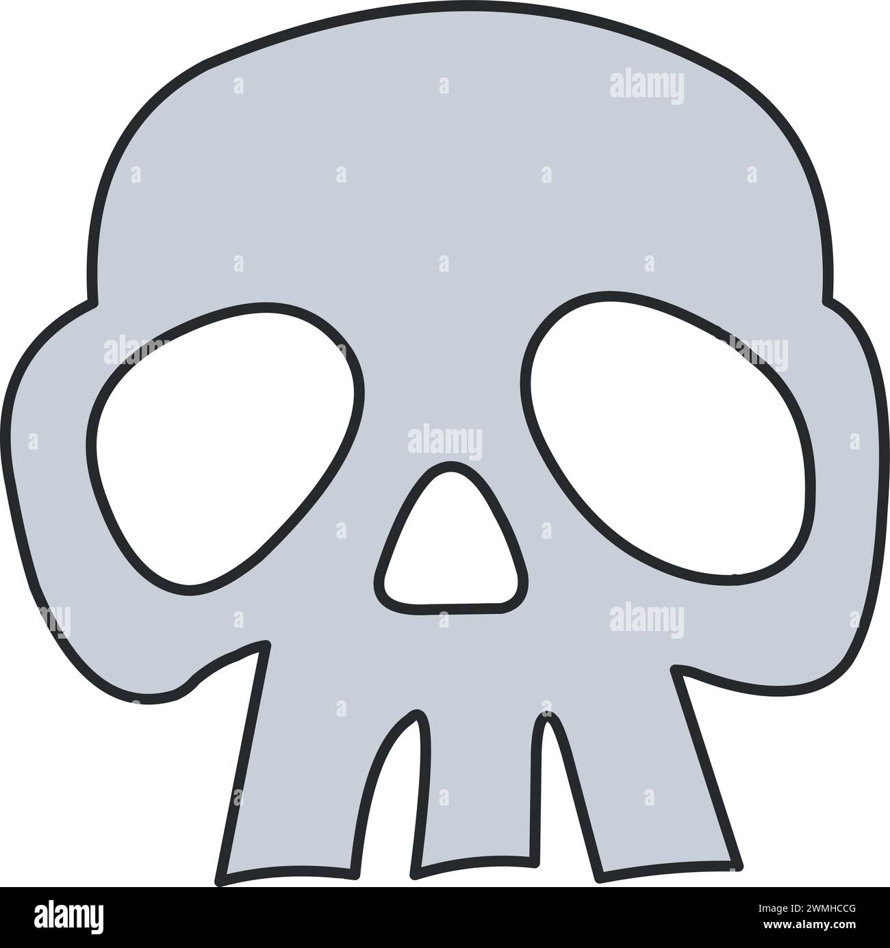 Human skull cartoon symbol or icon Stock Vector