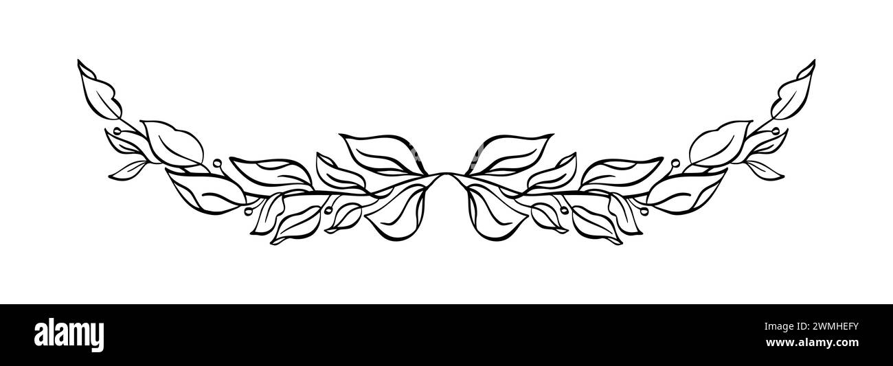 Black hand drawn laurel divider certificate. depicting an award ...