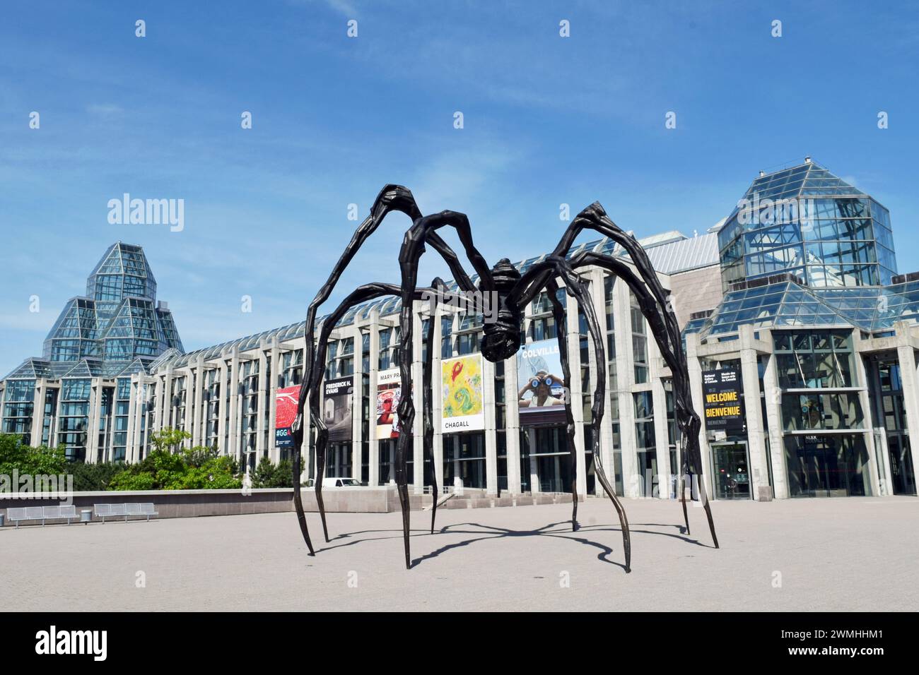 Maman Spider Sculpture by artist Louise Bourgeois and the National Gallery of Canada in Ottawa, Ontario, Canada Stock Photo