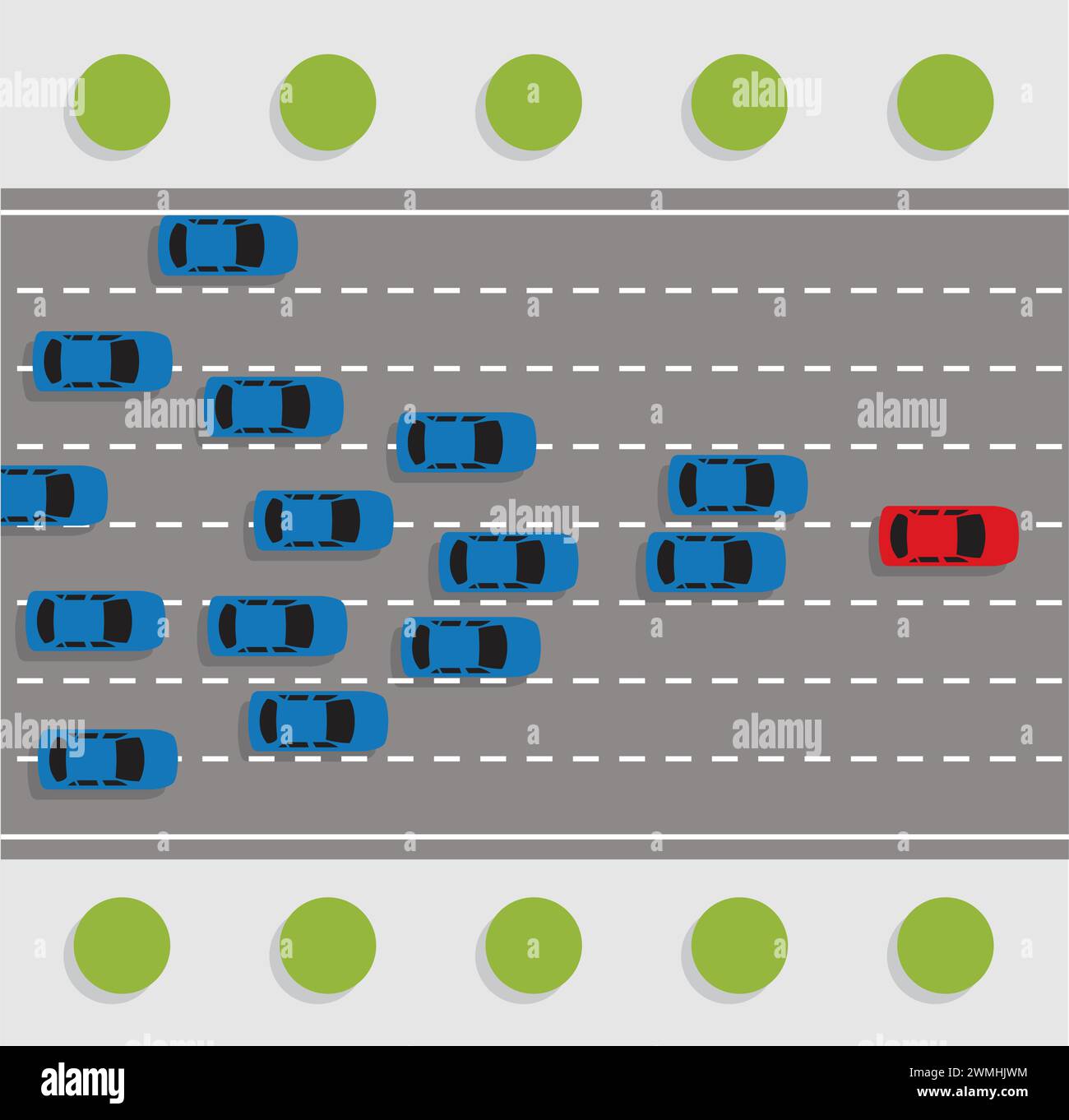 vector leadership concept with car road rally Stock Vector Image & Art ...