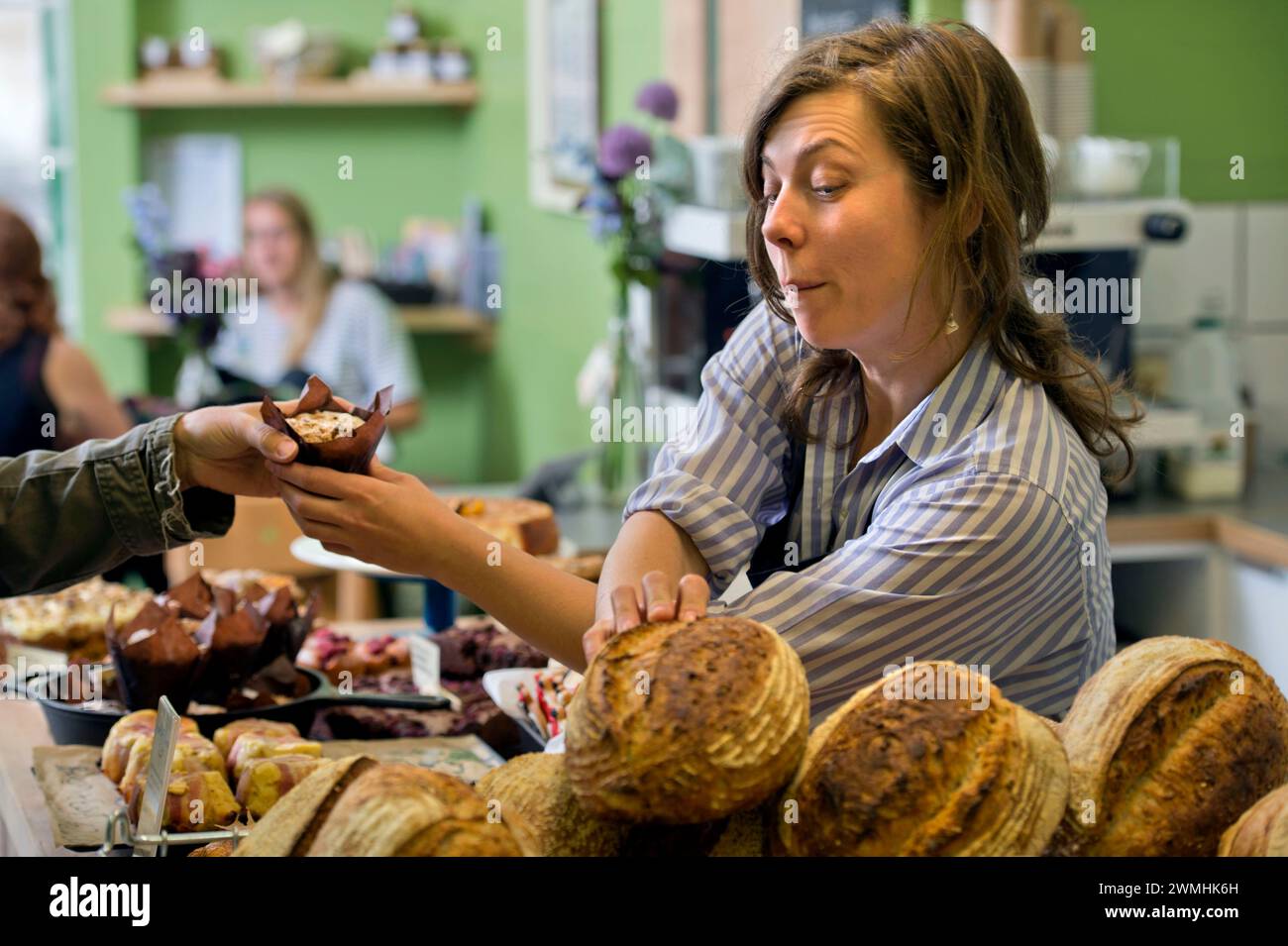 A female baker Stock Photo