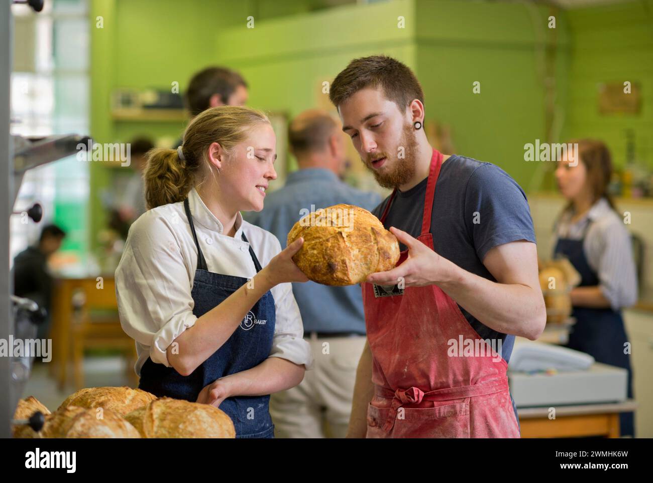 A female baker Stock Photo