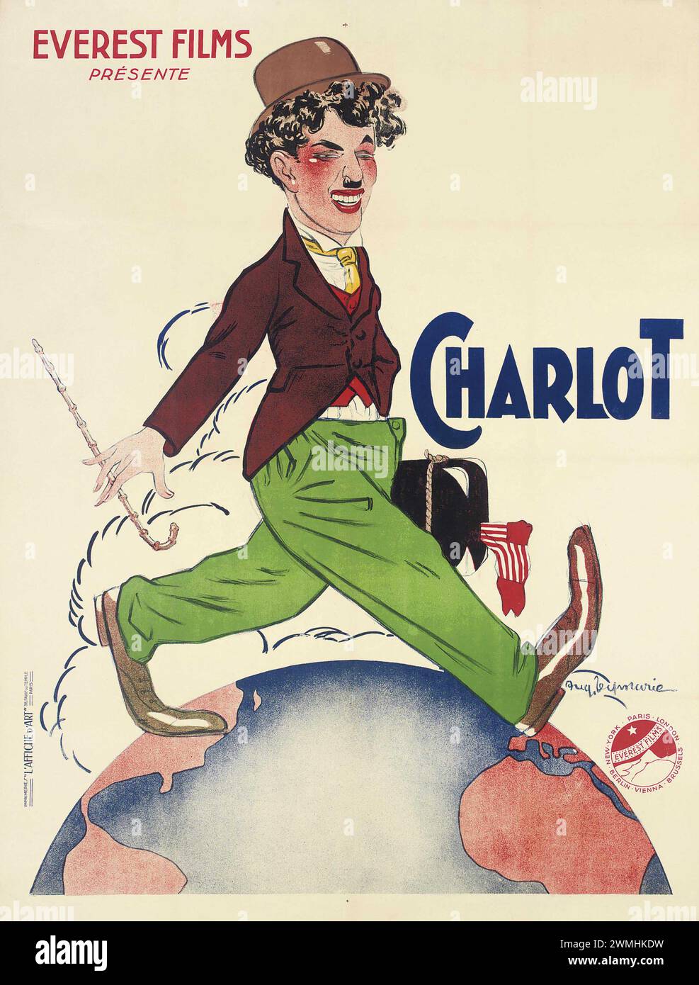 Charlie Chaplin - French - Caught In A Cabaret, 1914 by Hollywood Ph
