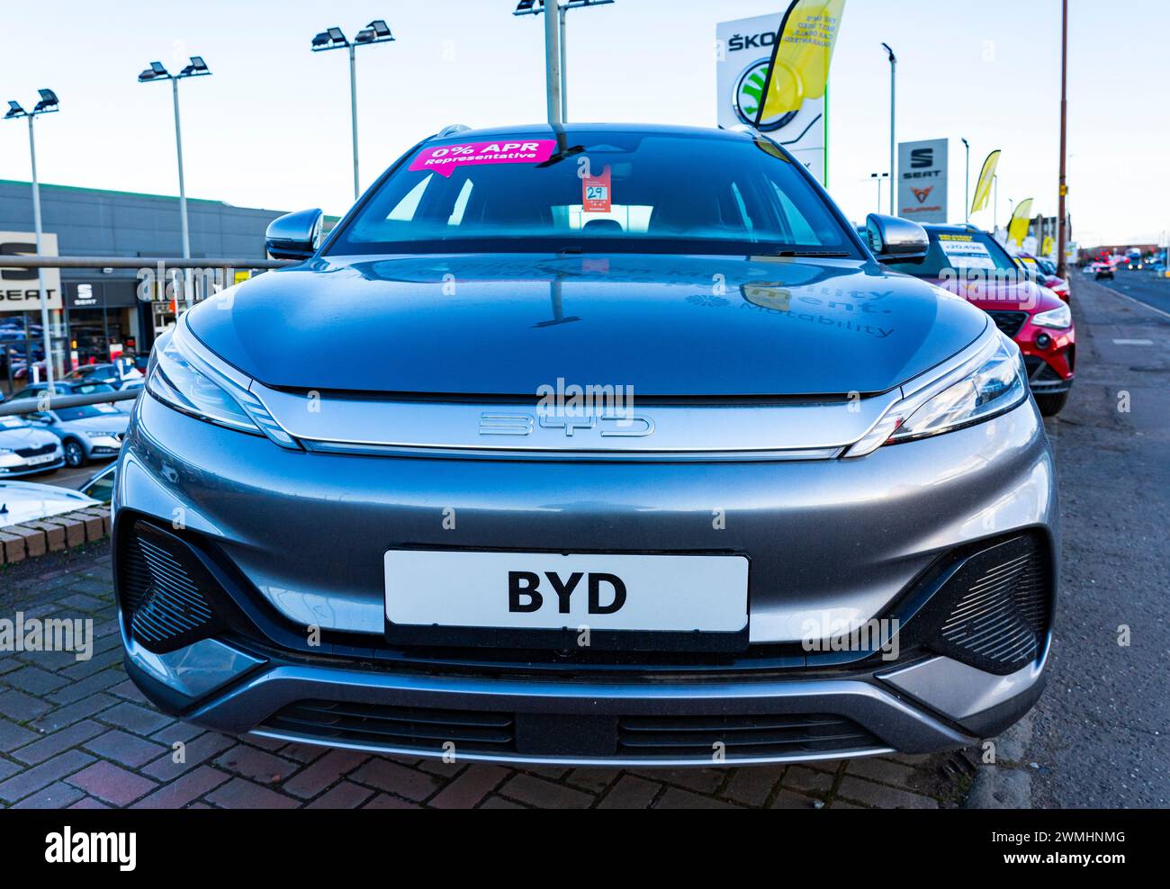 Imported chinese electric vehicles hires stock photography and images