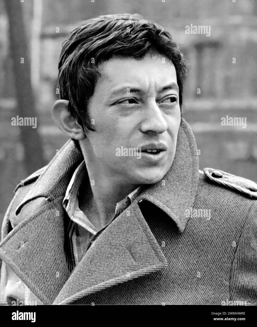 Serge Gainsbourg. Portrait of the French actor and singer, Serge Gainsbourg (b. Lucien Ginsburg:1928-1991) in 1971 Stock Photo