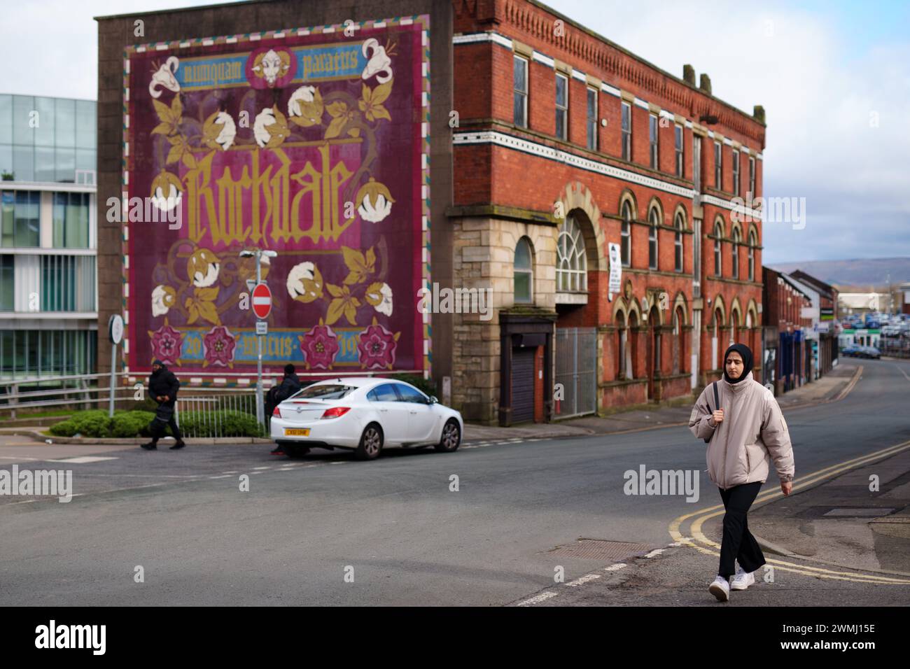 Picture shows a mural in Rochdale before the Rochdale ByElection
