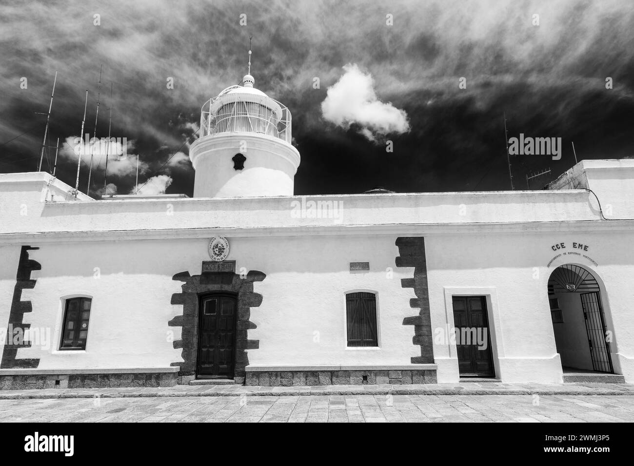 El Cerro de Montevideo Lighthouse, Montevideo, Uruguay, South America Stock Photo