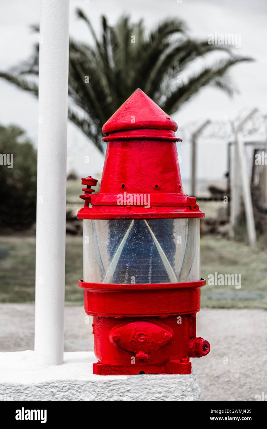 Buoy lantern, Punta Brava Lighthouse, Montevideo, Uruguay, South America Stock Photo