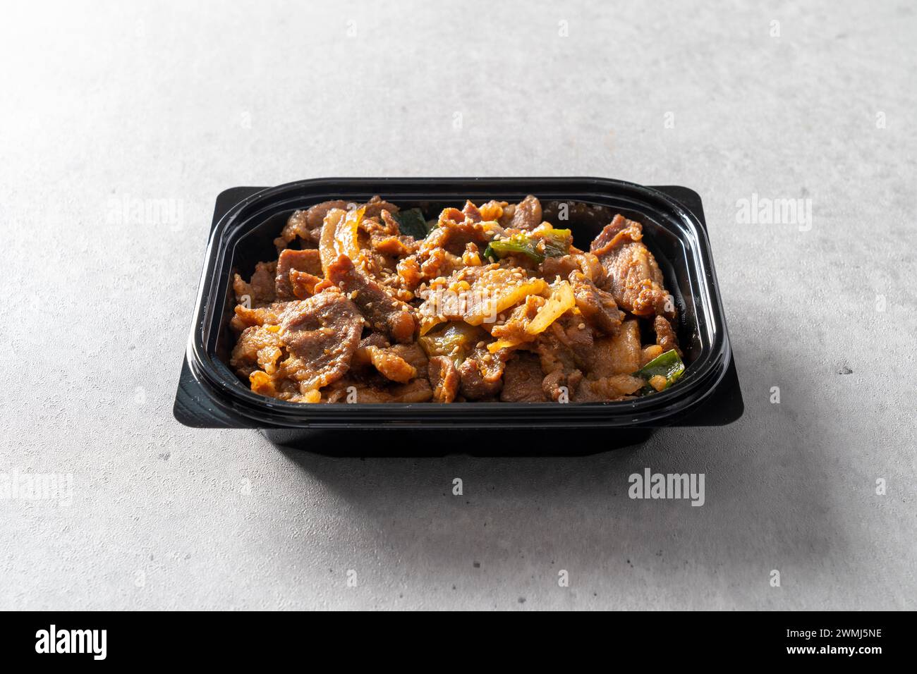 Soy sauce bulgogi, red pepper paste bulgogi over rice Korean food dish Stock Photo Alamy