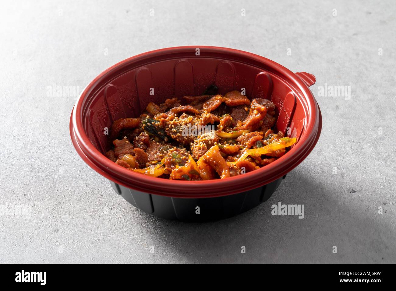 Soy sauce bulgogi, red pepper paste bulgogi over rice Korean food dish Stock Photo Alamy