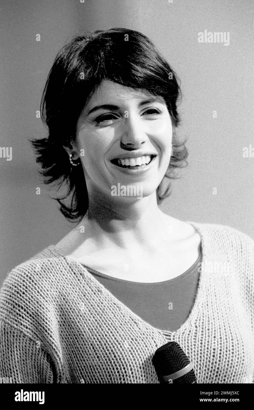 Milan Italy 20/03/1996: Giorgia, Italian singer,during the television