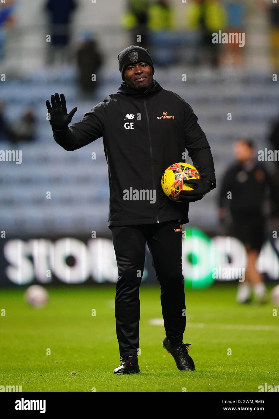 Maidstone United manager George Elokobi before the Emirates FA Cup ...