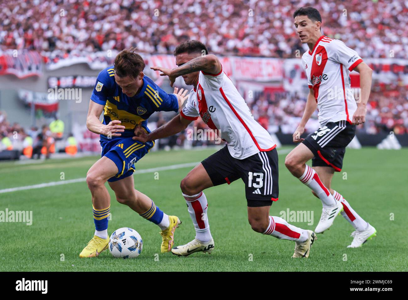 Soccer classic River Plate Boca Juniors Stock Photo - Alamy