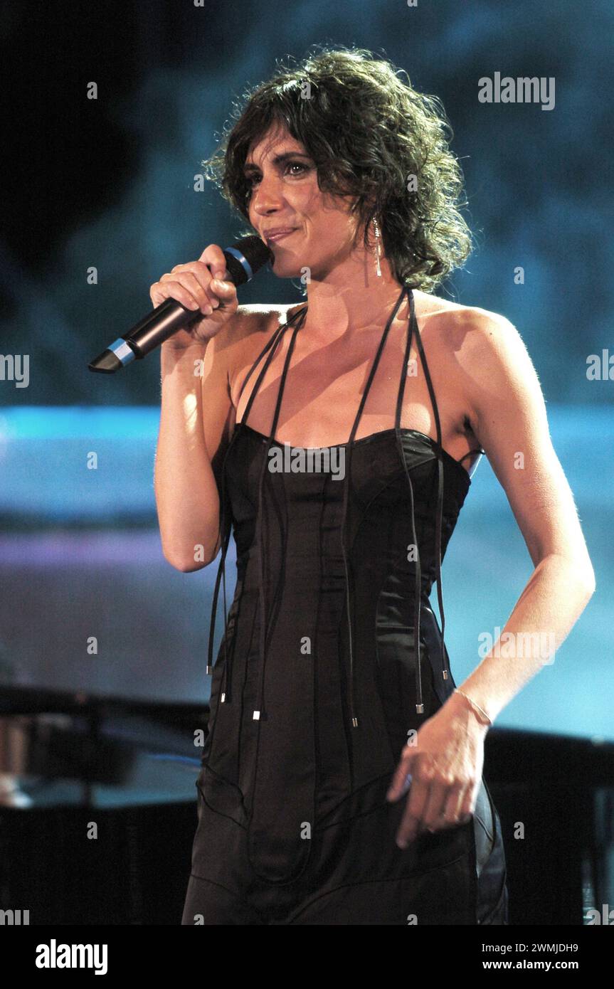 Milan Italy 29/05/2004: Giorgia, Italian singer, during the television