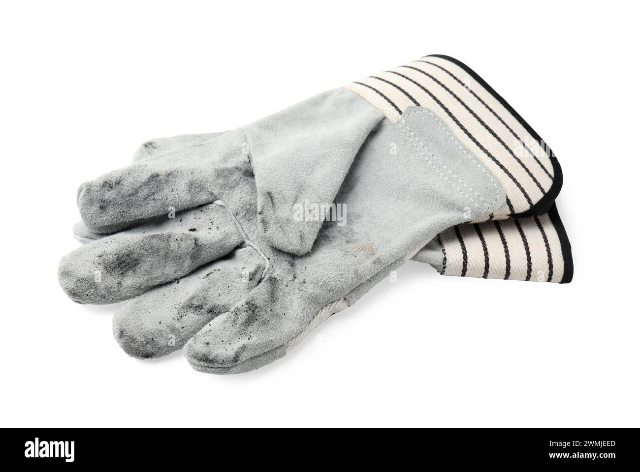 Pair of color gardening gloves isolated on white Stock Photo - Alamy