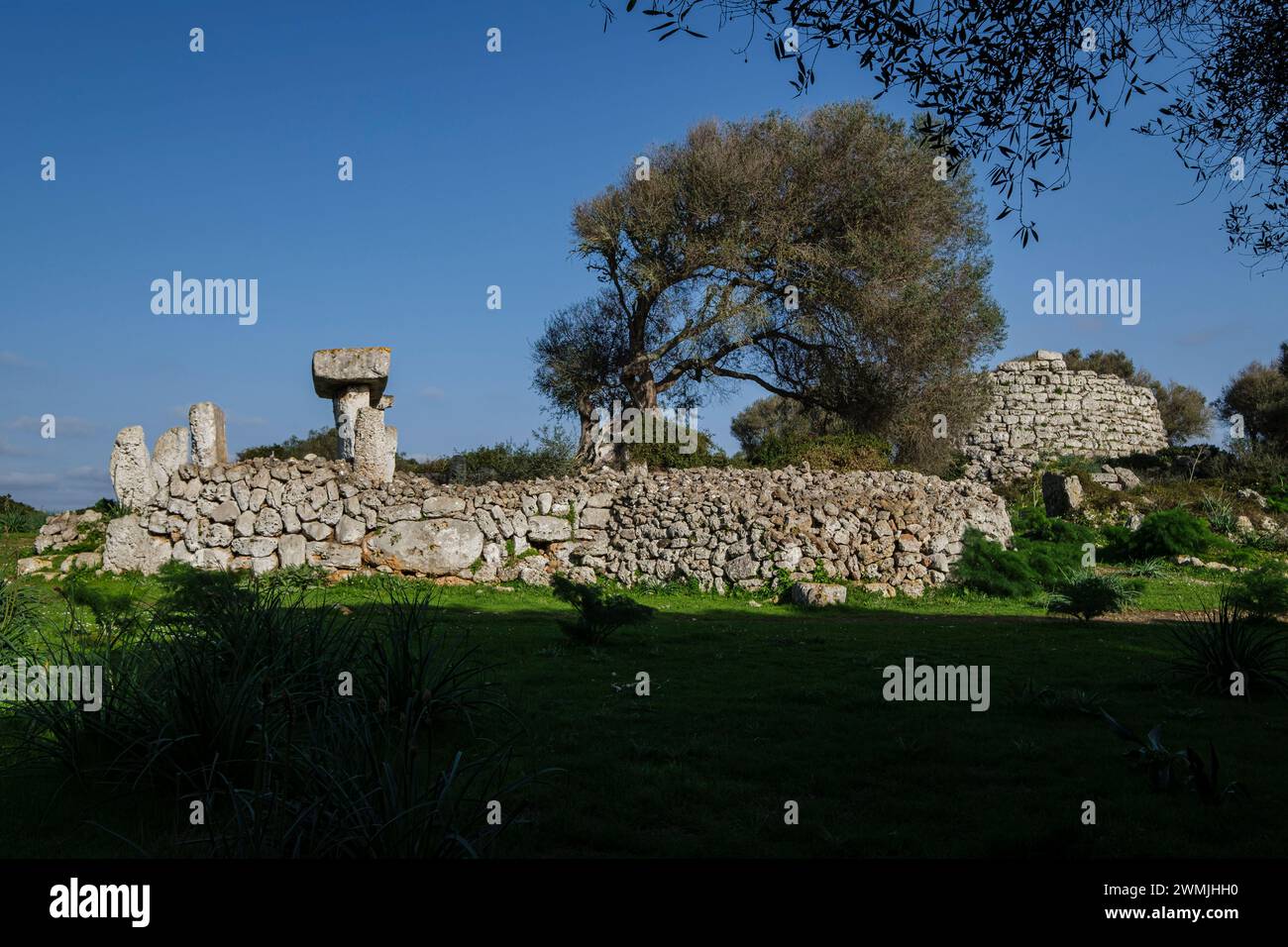 Talatí de Dalt prehistoric site, Maó, Menorca, Balearic Islands, Spain Stock Photo