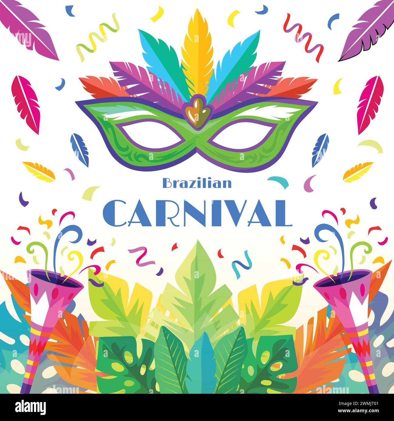 flat brazilian carnival design vector illustration Stock Vector Image ...