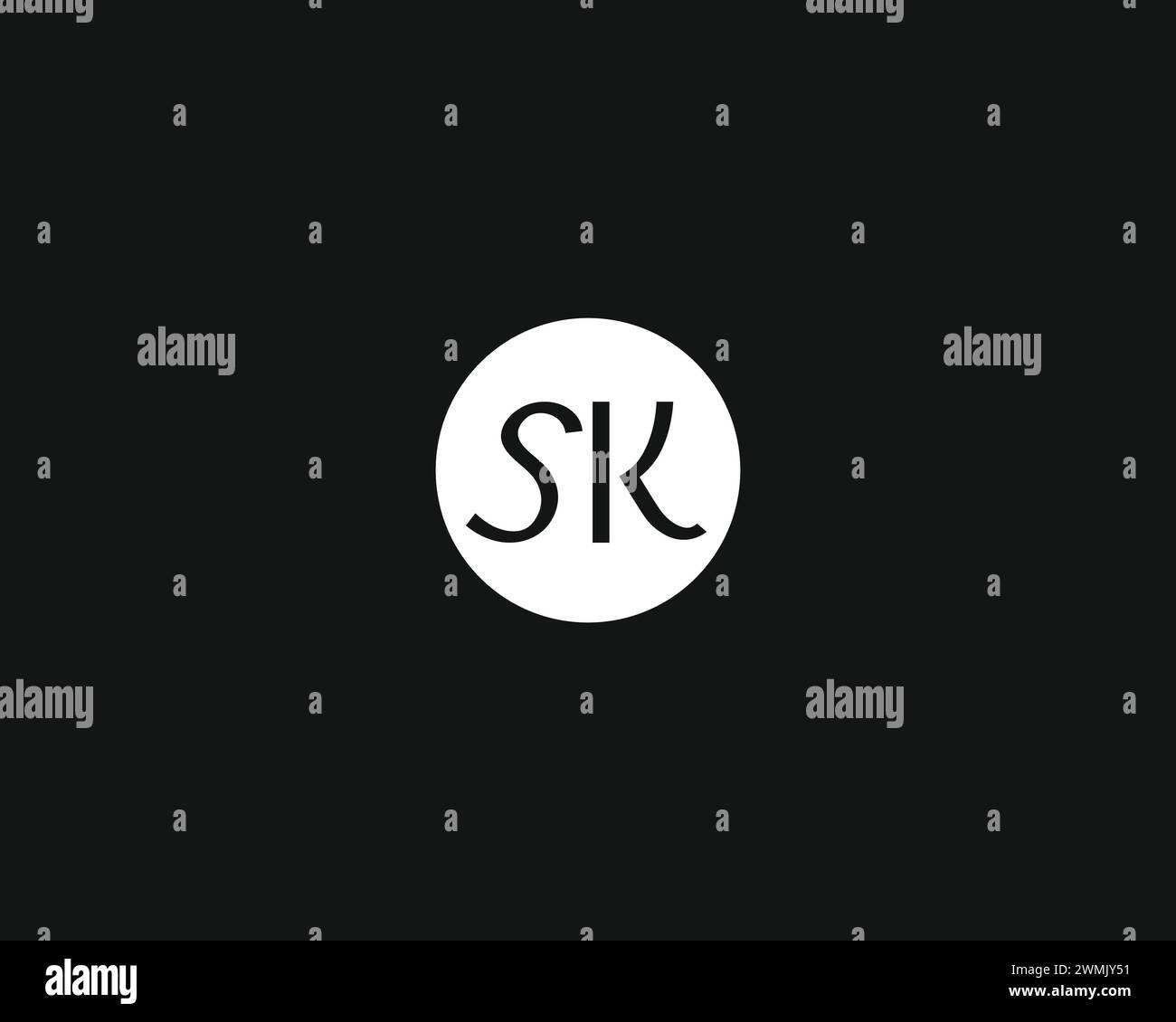 creative letter SK logo design vector template Stock Vector Image & Art
